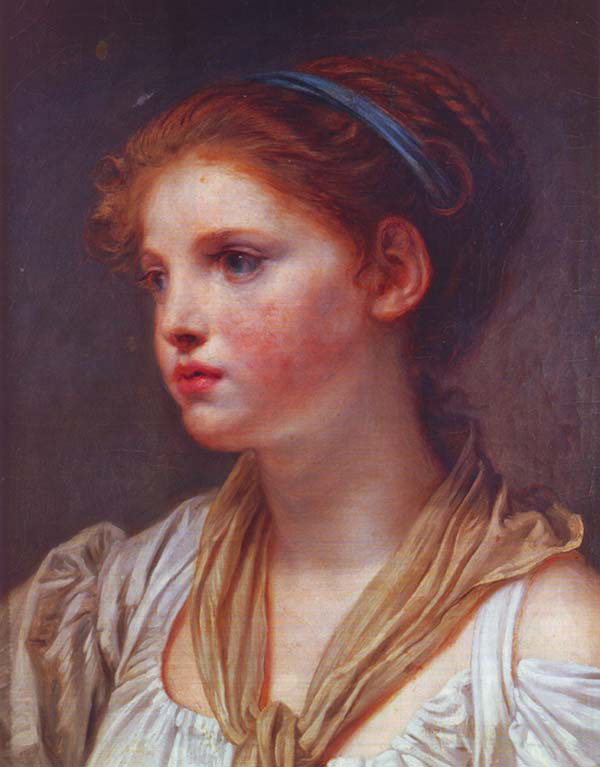 Girl with Blue Ribbon